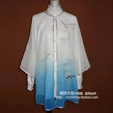 Customize Chinese Tai chi clothing taiji sword shawl performance veil kungfu uniform for women men children girl kids boy adults