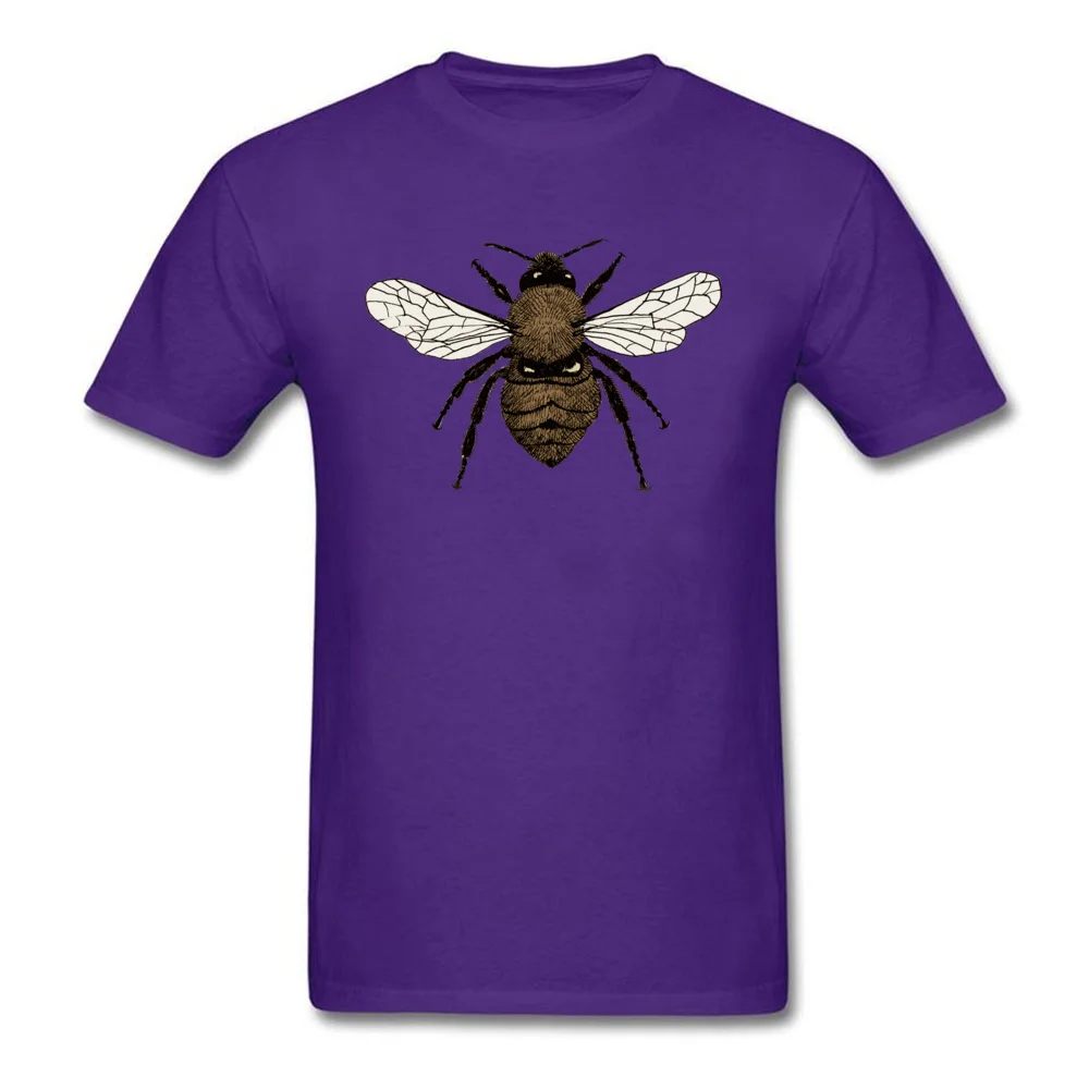 CrazySummer Short Sleeve Tops T Shirt Summer/Autumn 2018 Newest Crewneck 100% Cotton Tops Shirts Men T Shirt Bumblebee  Bumblebee purple
