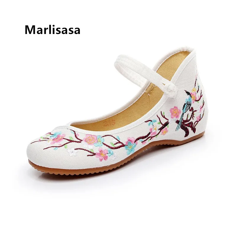Marlisasa Zapatos De Mujer Женская Классическая танцевальная обувь с цветочной вышивкой