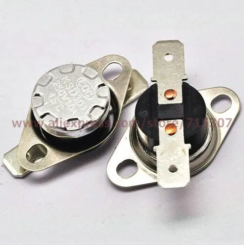 

PHISCALE 5pcs KSD301 Normal Closed Thermostat Temperature Switch 45C degree 250V 10A