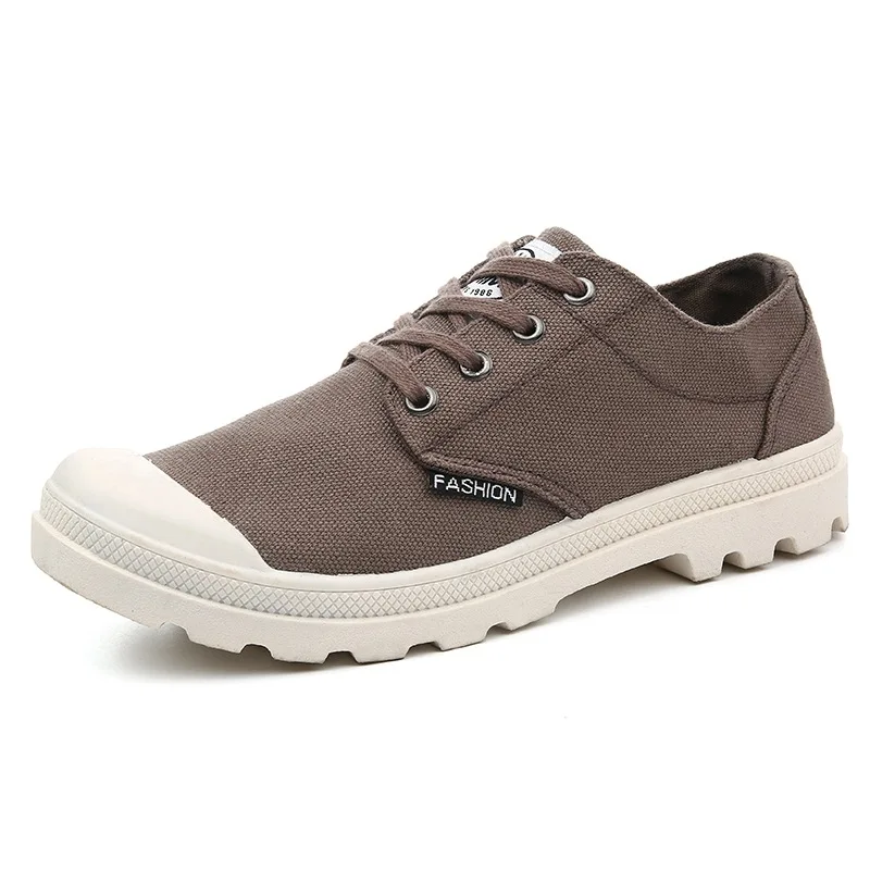 

2019 New Arrival Spring Autumn Casual Work Shoes Mens Canvas Shoes for Men Lace-Up Brand Fashion Flat Loafers Sneakers Men