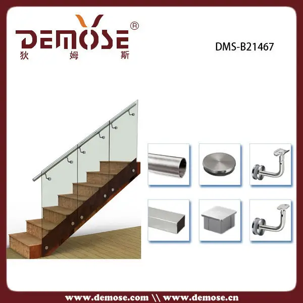 glass railing/indoor glass stair railings