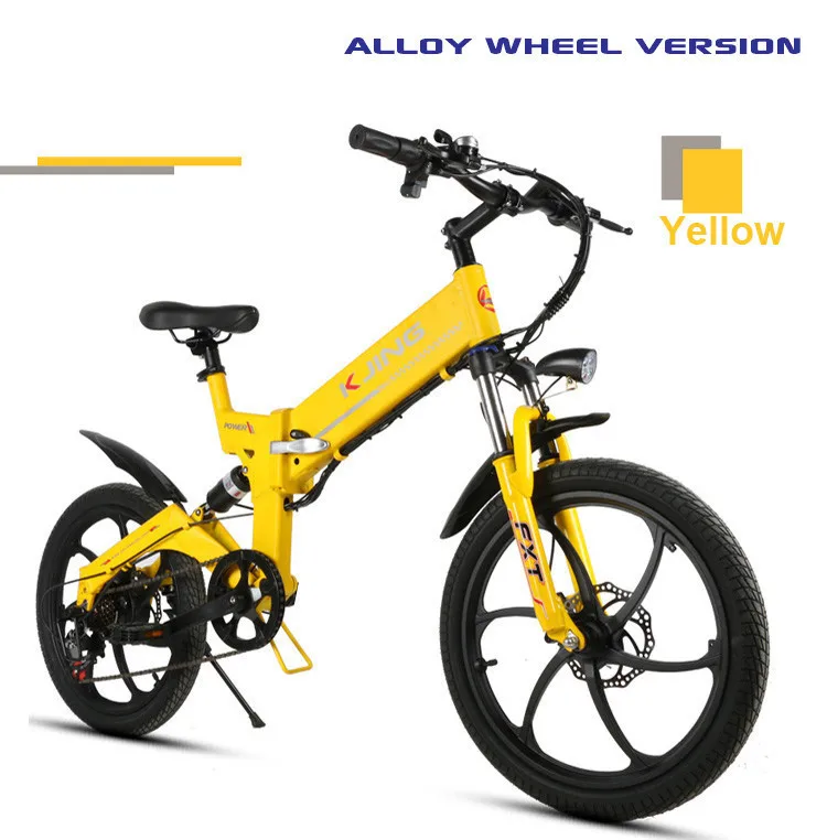 Best 20 Inch Folding Electric Bike 48v Lithium Aluminium Battery250w 350 W 6 Spokes Of The Bicycle Wheel Electric Off-road Mountain 21