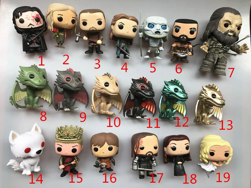 Оригинальный Funko pop подержанная Игра престолов Джон Сноу дракон гонг Джоффри