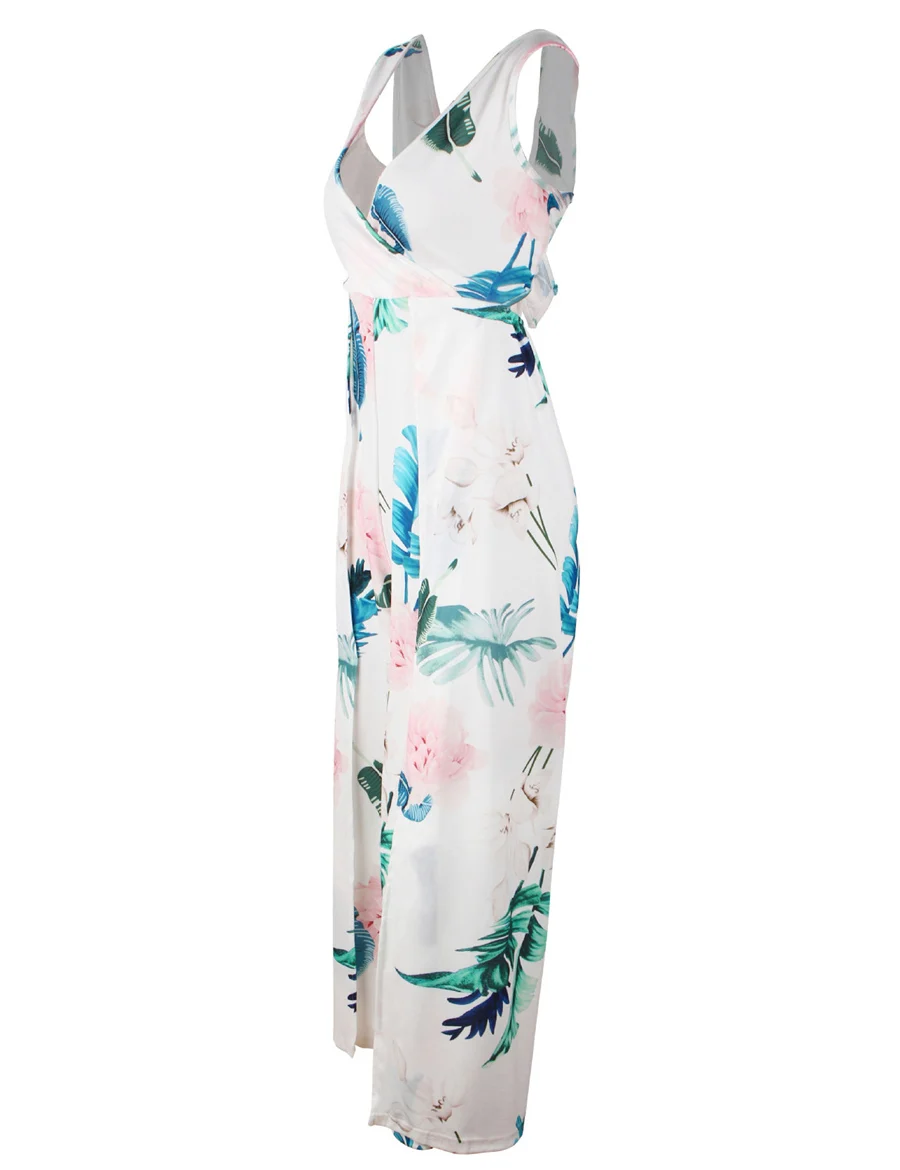 Gladiolus Hot Summer Jumpsuit Women 2019 V Neck Floral Print Split Long Pants Beach Sexy Jumpsuits 2019 Rompers Womens Jumpsuit (42)