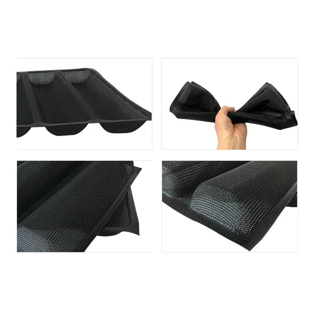 

Silicone Baguette Pan Non-stick Fench Bread Pan Forms Hot Dog Molds 5 Loaf for Making Breads Candy