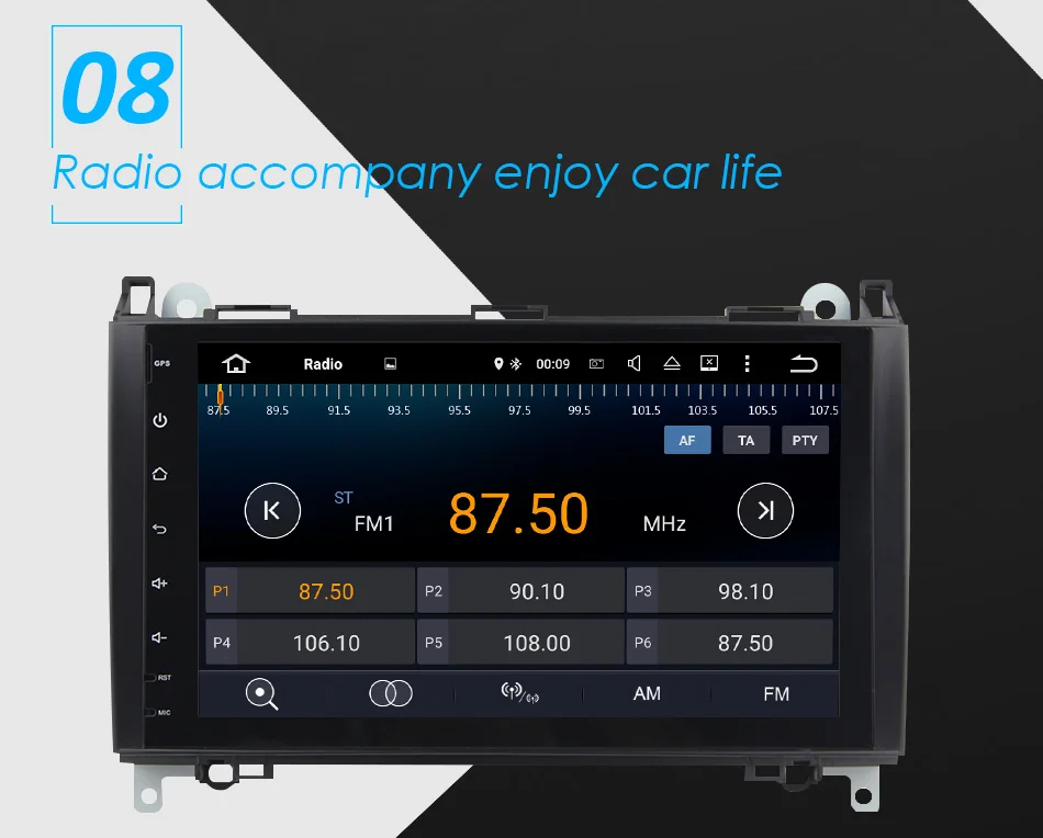 Sale Eunavi 2 Din 4 Core Android 9.0 Car radio stereo 2G RAM GPS NAVI for voor Benz B200 Een B Klasse B200 W169 W245 W639 W906 WIFI 14