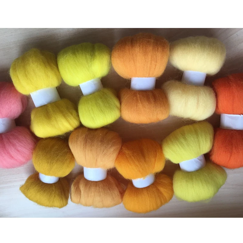 wool needle felting poke fun DIY roving felt 100 merino wool fiber