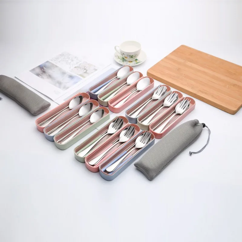 Нордический портативный Двухсекционный креативный нож для столовых приборов коробка для вилок Ланч портативный кухонный инструмент высокое качество