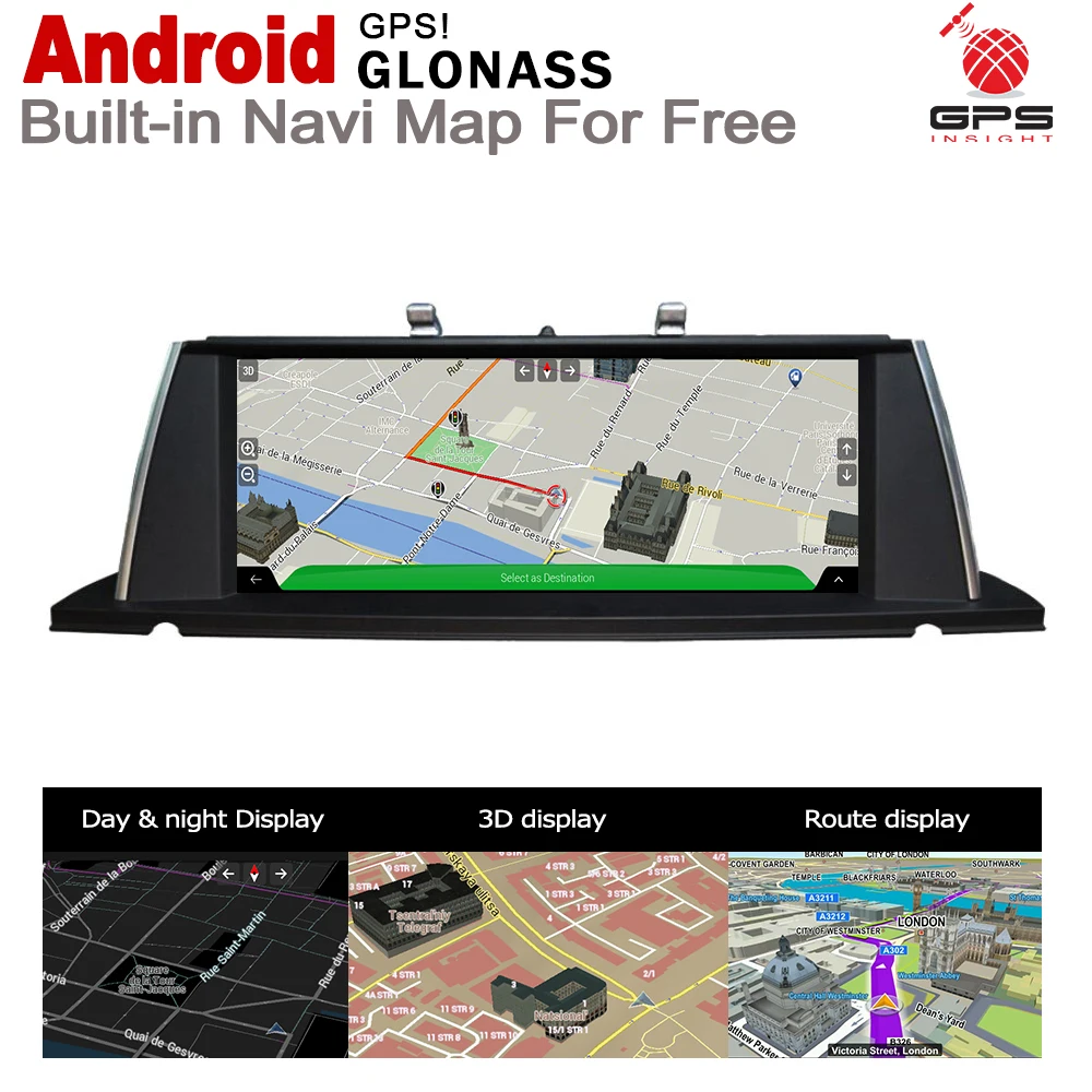 Top Android For BMW 5 Series F10 F11 2009~2012 CIC Car HD screen radio GPS player Navigation WiFi Multimedia Player Auto Radio 2