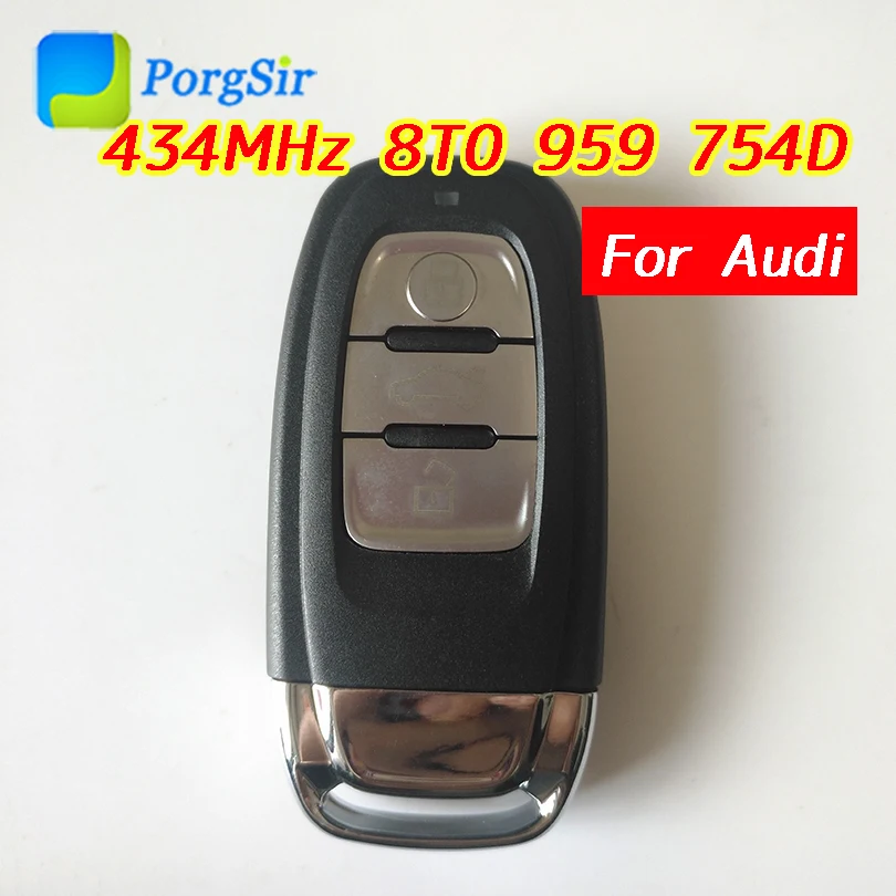 

3 Button 434MHz not Smart Type Remote Control Key With PCF7945 HITAG(VGA) Chip for Audi A4L Q5 FCCID: 8T0 959 754D