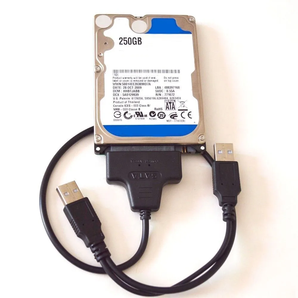 1 шт. свинцовый кабель Компьютерные разъемы HDD SSD адаптер USB на SATA конвертер 7 + 22 Pin 2