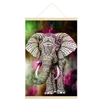 

5D DIY Full Drill Hanging Diamond Painting Elephant Embroidery Cross Stitch Mosaic Decor Gift 40*60CM