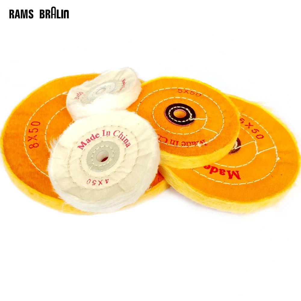 3" 12" Cotton Lint Cloth Buffing Wheel Gold Silver Jewelry Mirror