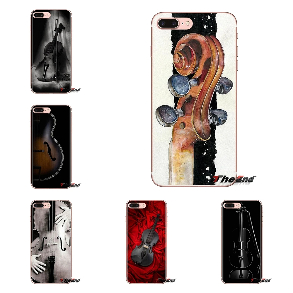 

For Samsung Galaxy J1 J2 J3 J4 J5 J6 J7 J8 Plus 2018 Prime 2015 2016 2017 Black Violin Elegant Soft Transparent Cases Covers