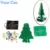 1 pc трехмерная 3D Рождественская елка светодиодный DIY Kit красный/зеленый/желтый светодиодный флэш-комплект электронный набор для развлечения Рождественский подарок - изображение