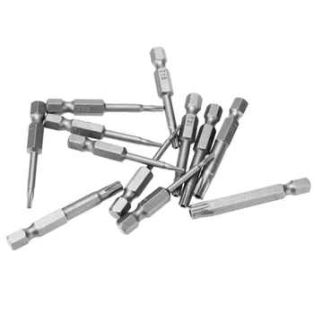 

12x Vanadium Steel T5-T40 Torx Head Screwdriver Bit Set 1/4 Hex Shank Security