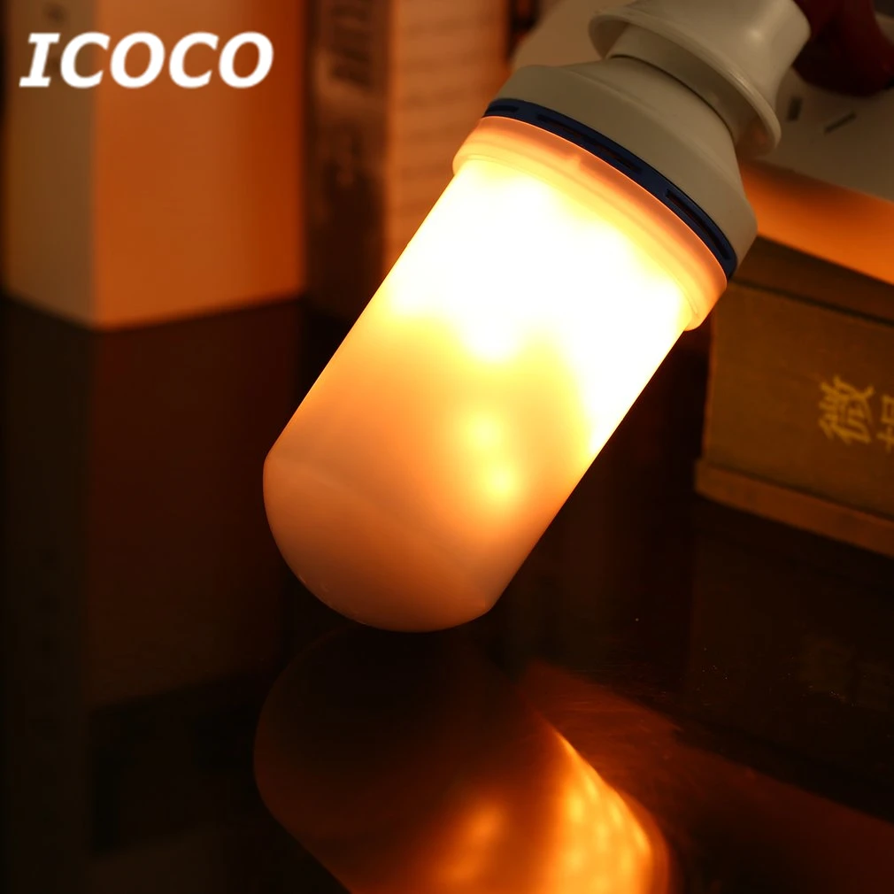 

ICOCO E27 105 LEDs 6W AC85-265V LED Flame Bulb 3 Gear Mode Simulation Flame Dynamic Lighting Flickering Effect Night Light Sale