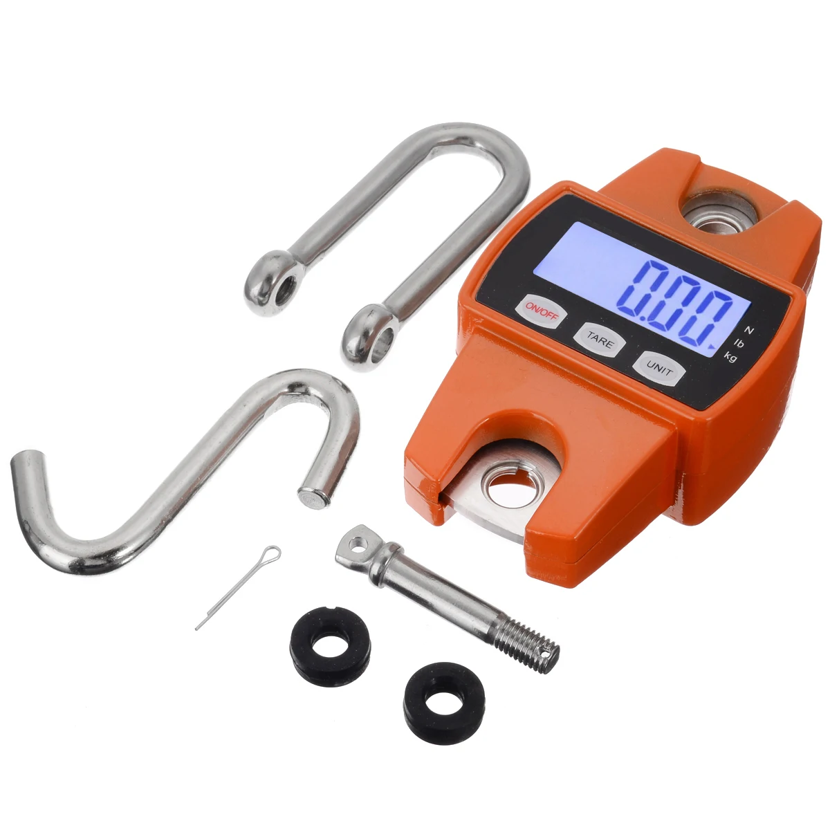 1pc 300kg/600lb LCD Electronic Scale Portable Digital Industrial Crane Scale Heavy Duty Hanging Weighting Hook Scales Baggage
