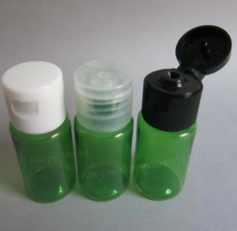 100 x 10ml Portable Outdoor Travel set of Mini Empty Plastic Lotion Bottle with Flip Top Cap