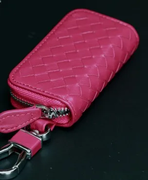 2017 En Çok Satan Örgü erkek Hakiki Koyun Derisi Çanta Araba Key Cüzdan Moda Kadınlar Temizlikçi Tutucular Toptan anahtar kılıfı