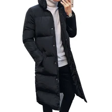 Новое поступление, зимняя длинная куртка, хлопок, толстая, мужская, высокое качество, Повседневная мода, парка, хлопок, пальто, Мужская брендовая одежда MY30