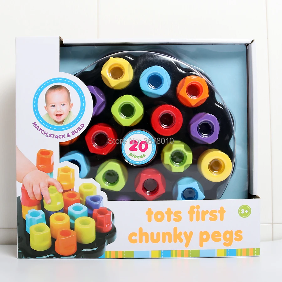 Tots первые крупные колышки которые учатся сочетать укладывать собирать и
