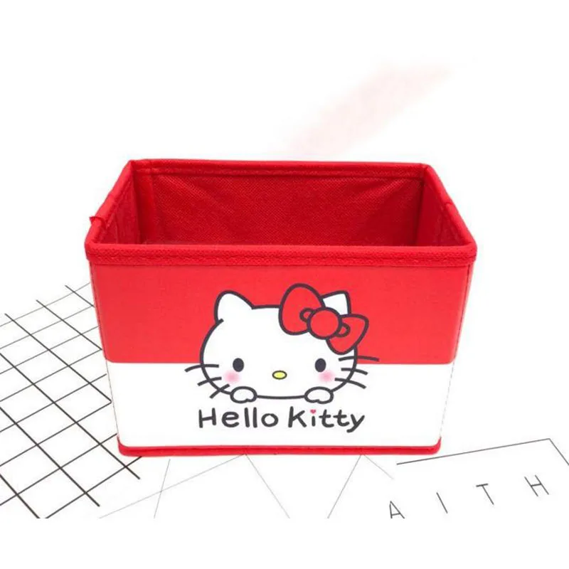 

1 Pcs Hello Kitty My Melody Twin Stars Cinnamoroll Desk Organizer Desktop Sundries Holder Storage Box Stationery School Supplies