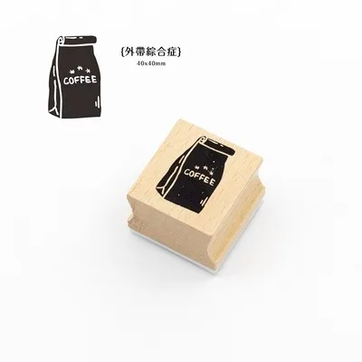 XINAHER винтажный штамп для кофейни DIY Деревянные и резиновые штампы для скрапбукинга канцелярские товары Стандартный штамп для скрапбукинга - Цвет: D