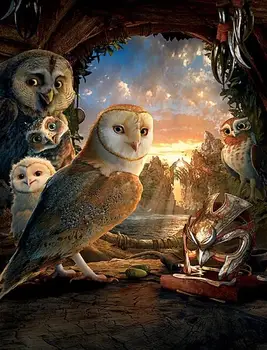 

Square Diamond 5D DIY Diamond Painting "Owl kingdom" Embroidery Cross Stitch Rhinestone Mosaic Painting Decor