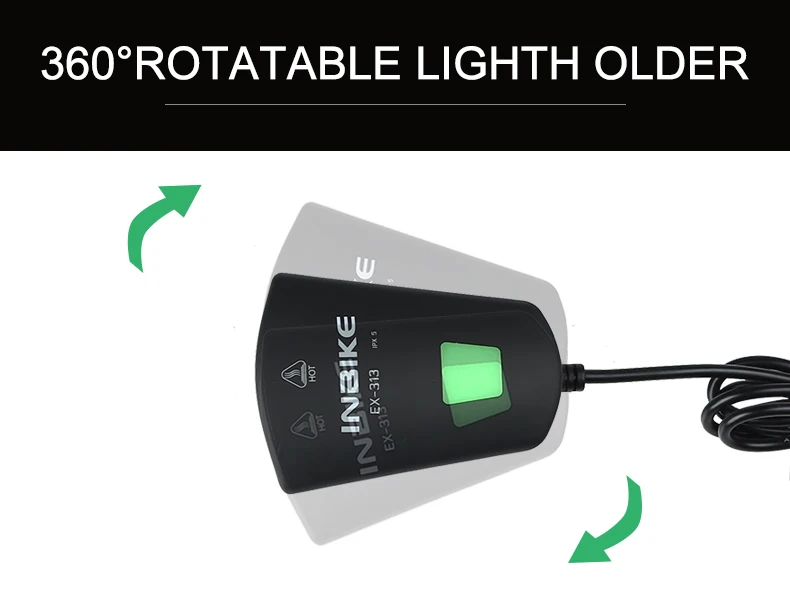 Best INBIKE Bike Accessories Bike Light Bike Headlights USB Rechargable Safety Night Riding  Bicycle Light Waterproof MTB bicicleta 10