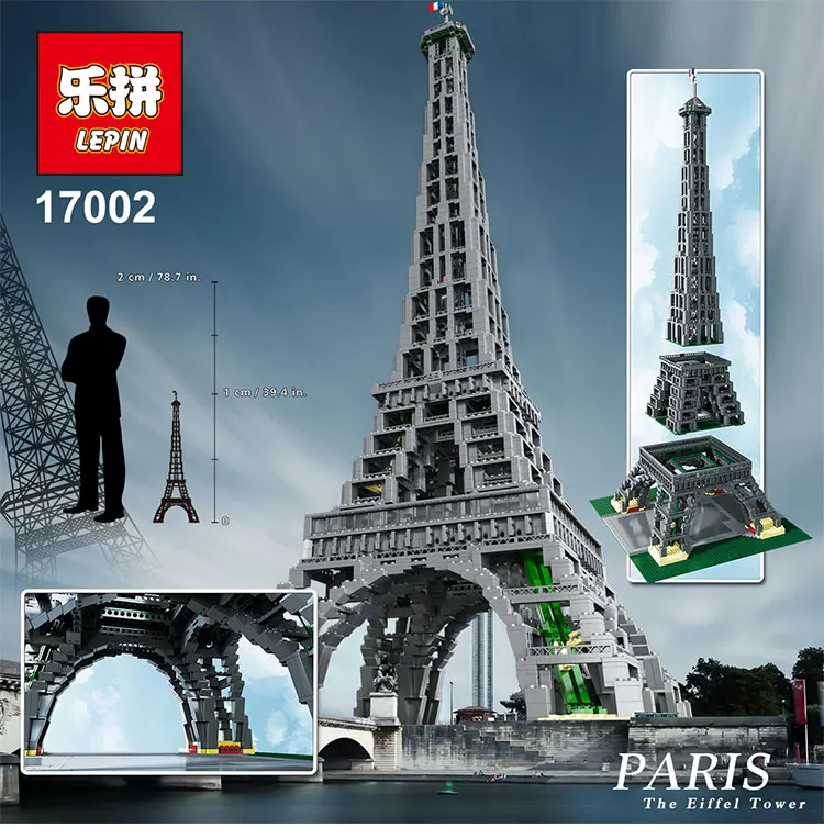 font b LEPIN b font 17002 Street View World Architecture Series Eiffel Tower Model Building
