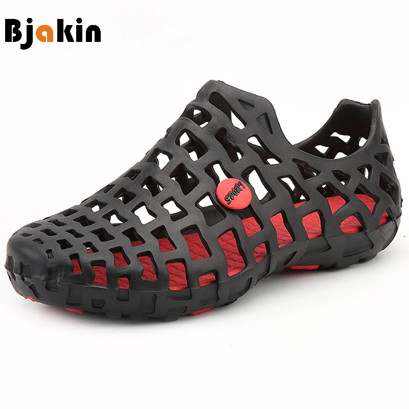 

Bjakin 2019 New Couple Shoes Beach Sandals Men Summer Hollow Design Beach Shoes Lover Outdoor Lightweight Water Shoes 36-45 Size