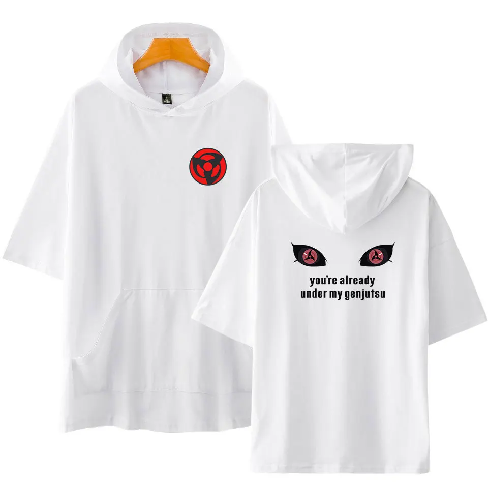 Новый бренд аниме дизайн футболка Наруто Учиха Хатаке Uzumaki клана значок печать с