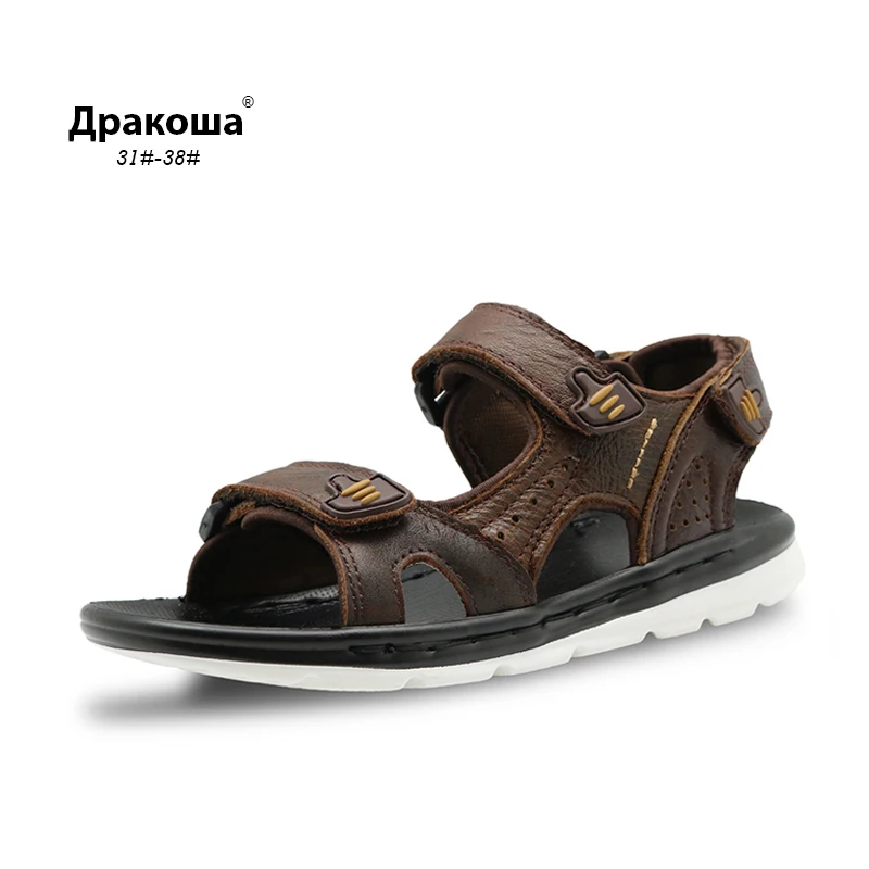 Apakowa 2017 New Genius Leather Boys Sandals Little/Big Boys Summer