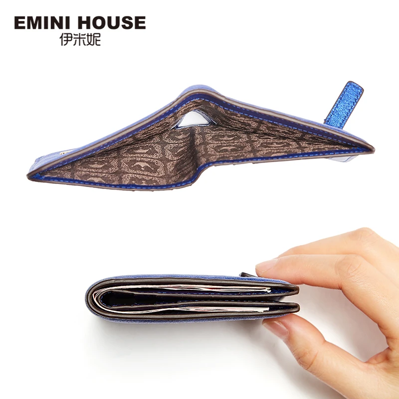 EMINI HOUSE 10 цветов, модные женские короткие кошельки из овчины, кошелек из натуральной кожи, Мини Роскошный кошелек на молнии для монет, кошелек для путешествий