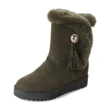 2018 Winter New Women Snow Boots Flatform Shoes Woman Flat with Fringe Mid-calf Slip-on Boots Women Fur Boots Fashion Warm цена 2018 Winter New Women Snow Boots Flatform Shoes Woman Flat with Fringe Mid-calf Slip-on Boots Women Fur Boots Fashion Warm цены онлайн