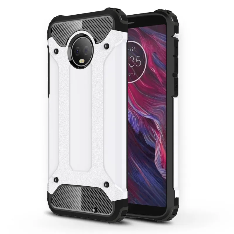 Роскошный бронированный чехол для телефона Moto G5 G5S G6 G6S Plus силиконовый резиновый