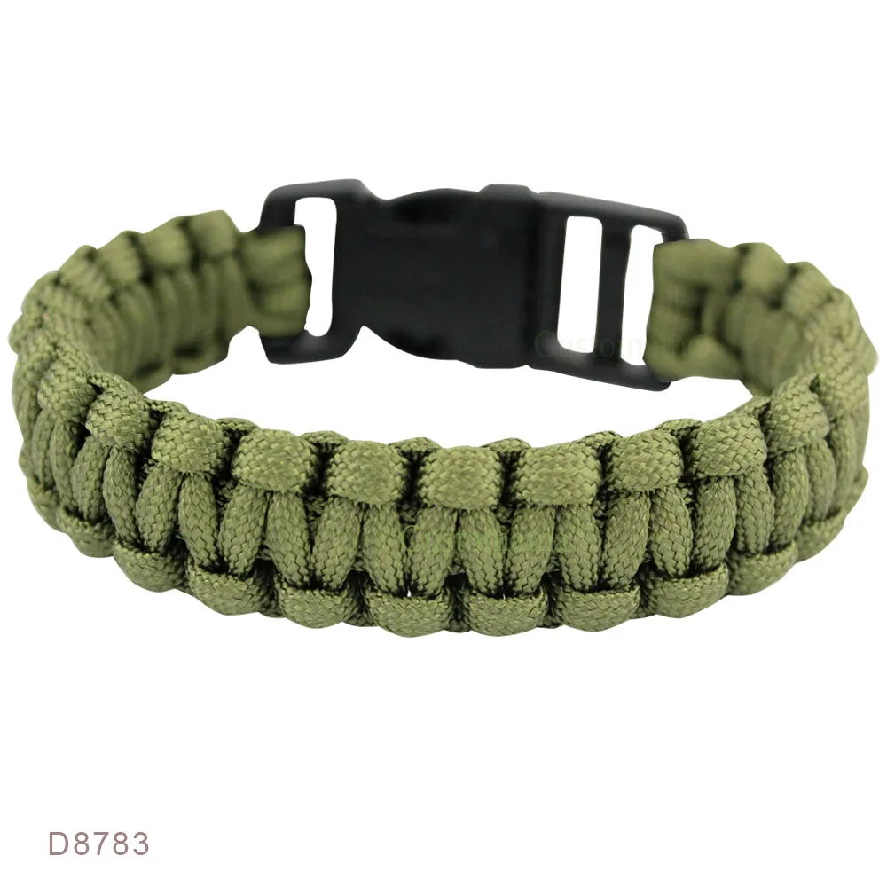 Outdoor Survival Paracord Bracelets Black Green Camping Hiking