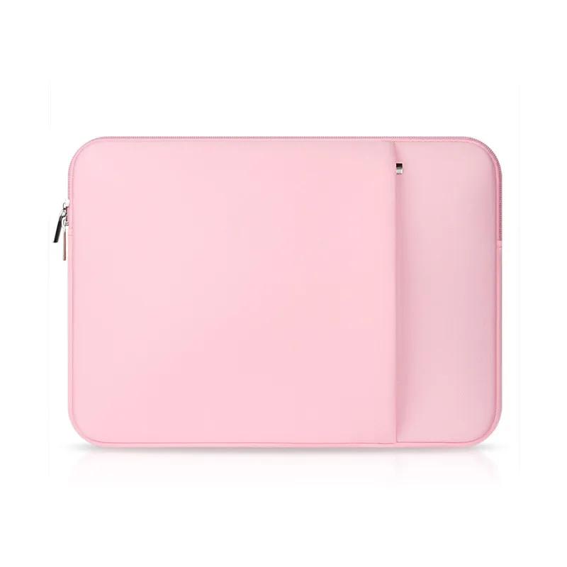 Neoprene Zippered Laptop Sleeve with Pocket - Unisex, Multiple Sizes