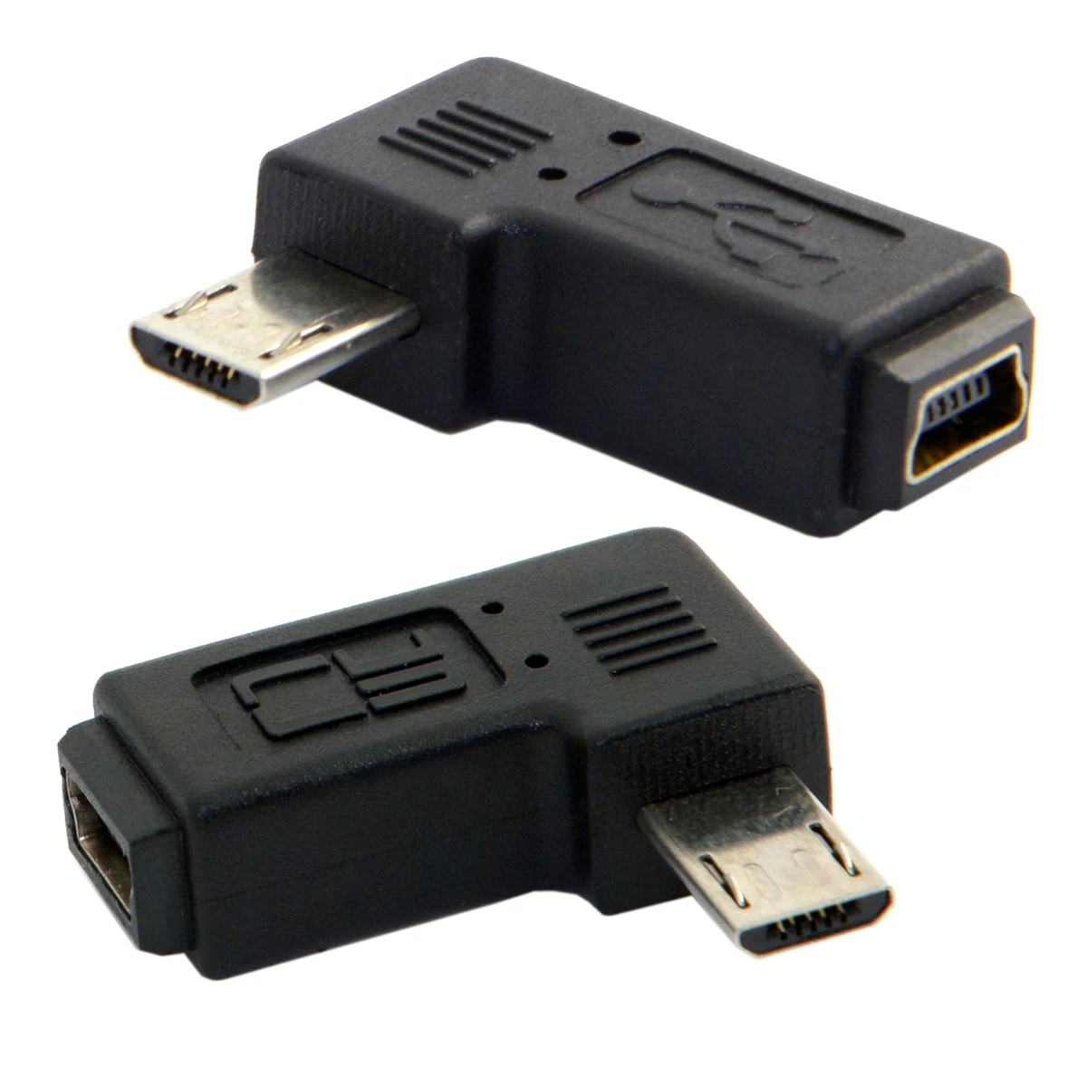

Chenyang Cable 90 Degree Right Angled Mini USB Female to Micro USB Male Data Sypc Power Adapter