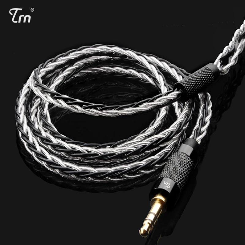 

TRN earphone accessories MMCX/2Pin Connector 3.5/2.5Balanced 8 Core Copper Silver Mixed Cable