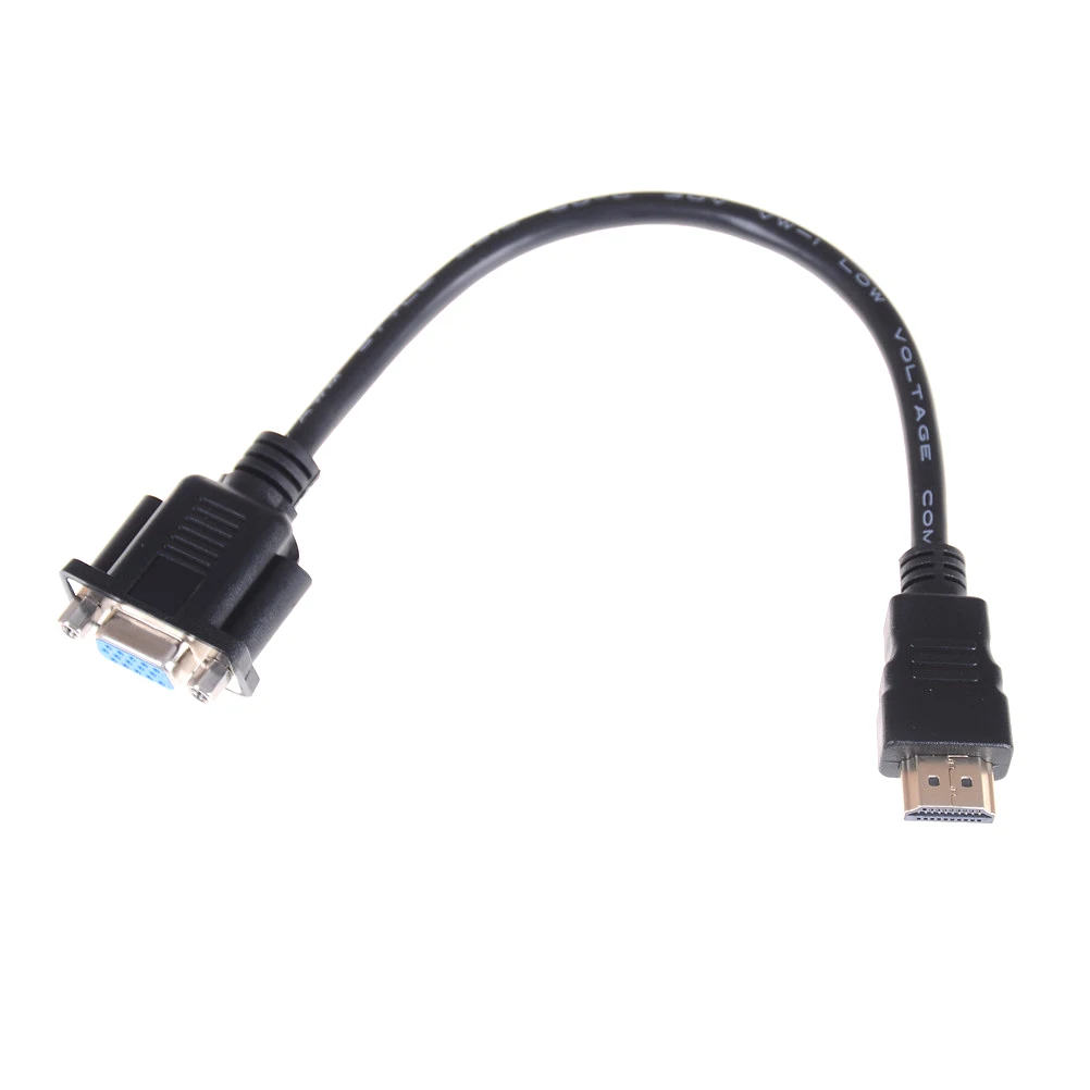 

30cm HDMI Male to VGA D-SUB Converter Cable Cord Wire Line 340MHZ 10.2Gbps 15 Pin Female Video Adapter