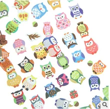 Creative Korean Style Colorful Owl Decorative Stickers Mobile Phone Stickers Stationery DIY Album Stickers FOD