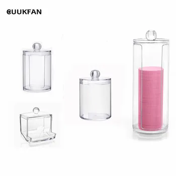 

Cosmetics Organizer Container For Cotton Pads Cosmetic Makeup Organizer Jewelry Crystal Storage Box