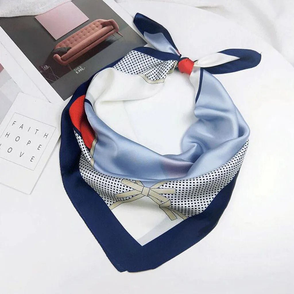 

Women's Satin Silk Feels Formal Square Neck Scarf Hair Wrapped Mother's Day Gift silk scarf scarves women 2019 winter woman