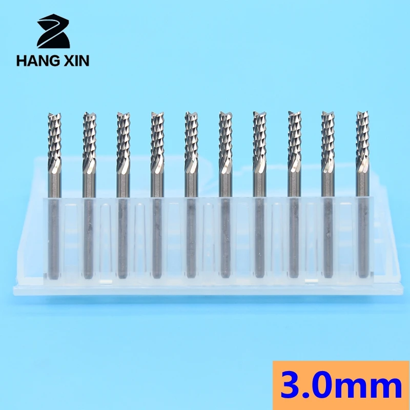 

PCB end mill 3.0mm 3.1mm 10PCS tungsten carbide corn metal milling cutter CNC router wood tool PCB drill bit