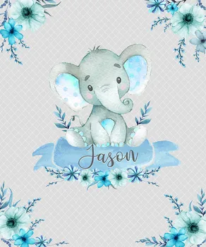 

Baby Shower It's a Boy Elephant, Backdrop Party Banner, Backdrop Step & Repeat 8x8 DIY Printable Banner