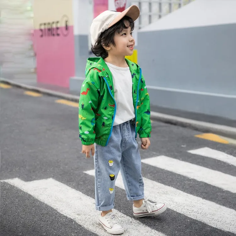 CROAL CHERIE Spring Outerwear Coats Boys Kids Girls Jacket Cute Dinosaur Children Clothing Casual Baby Spring Jacket  (9)