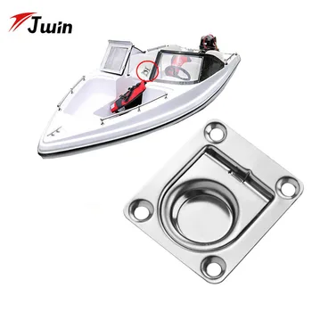 

Jwin Deck Pull Handle Locker Cabinet Boat Hardware Stainless Steel 304 Anti Rattle Spring Flush Lift Ring